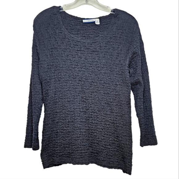 Croft and Barrow Long Sleeve Lightweight Black Textured Shirt Medium - Picture 1 of 7